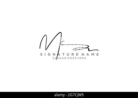 MC Letter Signature Logo Template elegante logo firmato modello simbolo icona vettoriale Illustrazione Vettoriale