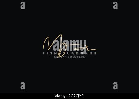 MG Letter Signature Logo Template elegante logo firmato modello simbolo icona vettoriale Illustrazione Vettoriale