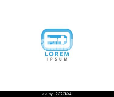 Il logo medico Letter e Plus può essere utilizzato come segno, icona o simbolo, vettore a livelli completi e facile da modificare e personalizzare dimensioni e colori, compatibile con w Illustrazione Vettoriale