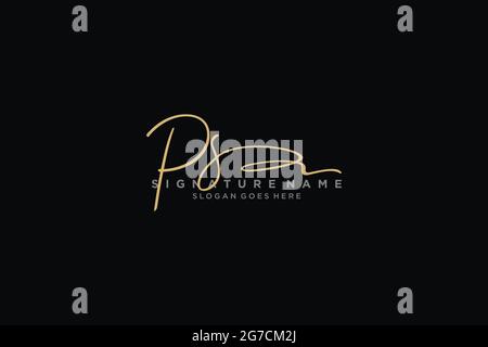 Modello di logo firmato PS Letter Logo elegante Logo simbolo modello simbolo icona vettoriale Illustrazione Vettoriale