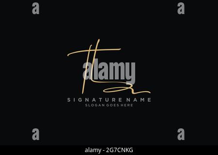 TL Letter Signature Logo Template elegante logo firmato simbolo modello icona vettoriale Illustrazione Vettoriale