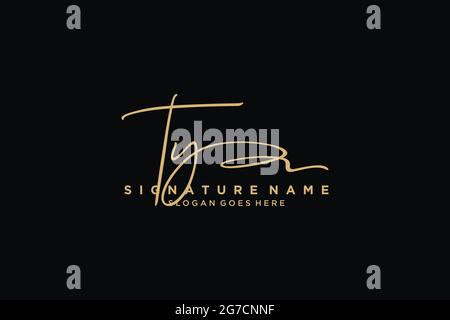 TY Letter Signature Logo Template elegante logo firmato simbolo modello icona vettoriale Illustrazione Vettoriale