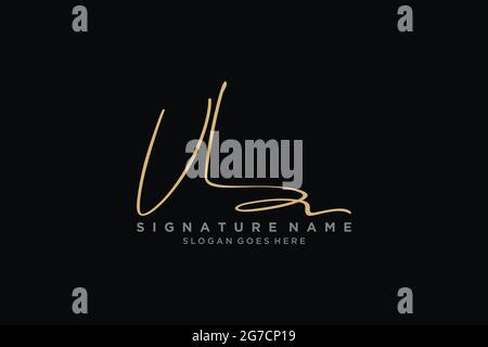 VL Letter Signature Logo Template elegante logo firmato simbolo modello simbolo icona vettoriale Illustrazione Vettoriale