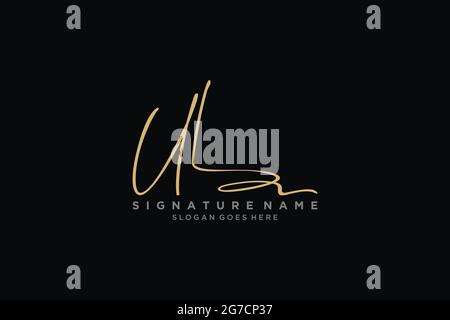 UL Letter Signature Logo Template elegante logo Logo simbolo modello simbolo icona vettoriale Illustrazione Vettoriale