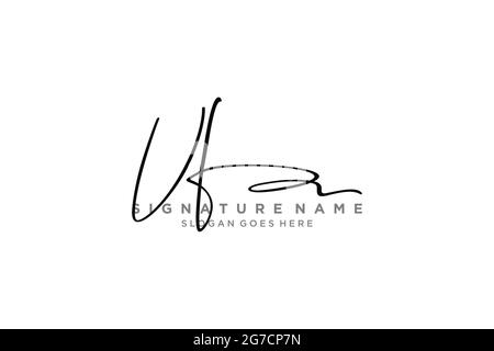 VF Letter Signature Logo Template elegante logo firmato modello simbolo icona vettoriale Illustrazione Vettoriale