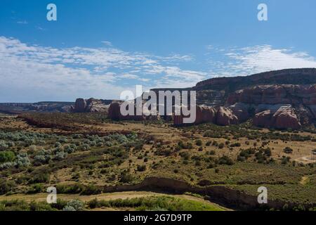 Vista aerea della cattedrale di Sedona, Arizona Foto Stock