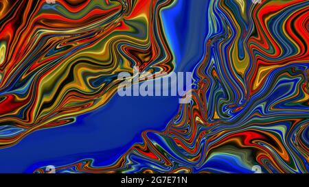Sfondo a trama liquida astratta multicolore. Foto Stock