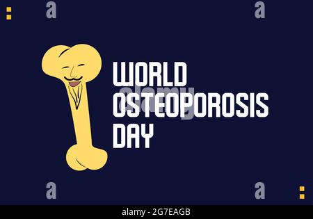 Modello vettore World Osteoporosis Day Illustrazione Vettoriale