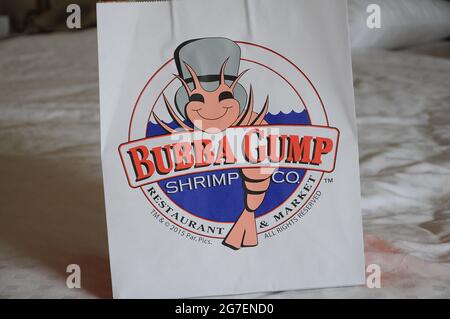 ORLANDO / FLORIDA / USA - 09 Dicembre 2017.- Bubba Gump gamberi co. E ristorante e maket in area studio universale. (Foto.Francis Dean/Dean Pictures) Foto Stock