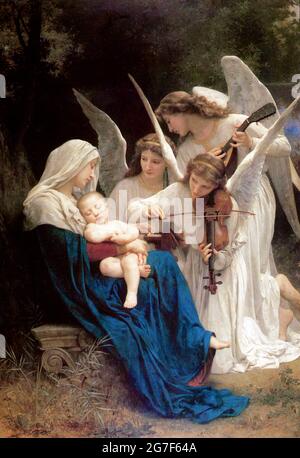 Canzone degli Angeli (1881) di William-Adolphe Bouguereau Foto Stock