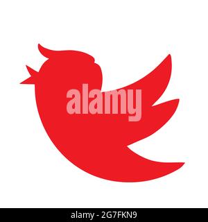 Donald Trump Twitter Social Media Bird icona. Illustrazione vettoriale. Illustrazione Vettoriale