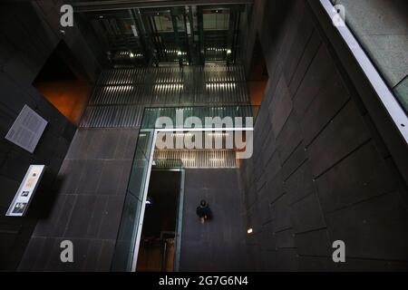 Wien, moderne Architektur im MUMOK dem Museum für moderner Kunst Foto Stock