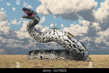 Titanoboa serpente gigante preistorico Foto Stock
