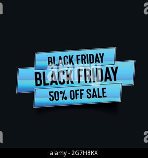 Iscrizione del Black Friday su blot di inchiostro astratto per la vendita e lo sconto, modello per il vostro banner o poster. Illustrazione Vettoriale