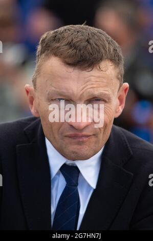 Sylvain Tesson partecipa al la Panthere Des Neiges Photocall nell'ambito del 74a Festival Internazionale del Cinema di Cannes, in Francia, il 14 luglio 2021. Foto di Aurore Marechal/ABACAPRESS.COM Foto Stock