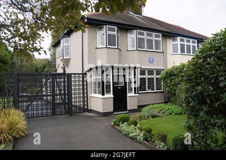 Mendips è stato John Lennons Childhood Home a 251 Menlove Avenue a Woolton Liverpool Inghilterra UK Foto Stock