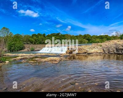 Grand Falls su Shoal Creek a Joplin, Missouri Foto Stock