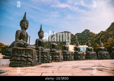 Wat Tham Krabok a Saraburi, Thailandia, sud-est asiatico Foto Stock