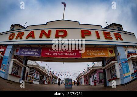 Grand Pier Weston, Weston-Super-Mare, 2020 Foto Stock