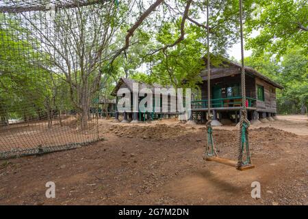 Campo Avventura di Bheemeshwari : Loghut - Resort giungla Logge (Karnataka, India) Foto Stock