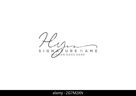 HY Letter Signature Logo Template elegante logo firmato simbolo modello icona vettoriale Illustrazione Vettoriale