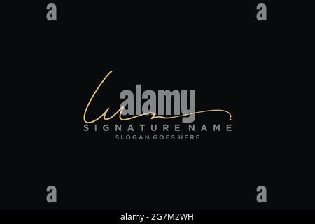 IU Letter Signature Logo Template elegante logo firmato simbolo modello icona vettoriale Illustrazione Vettoriale