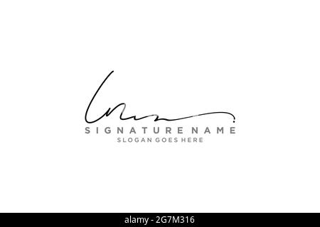 IN Letter Signature Logo Template elegante logo firmato simbolo modello icona vettore Illustrazione Vettoriale