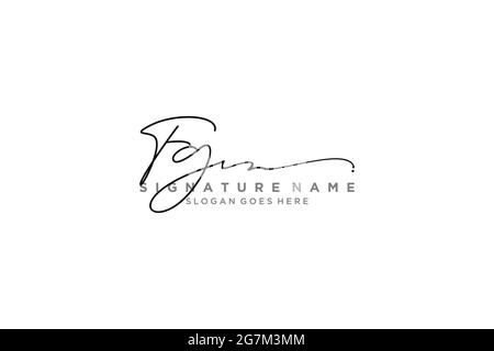 FG Letter Signature Logo Template elegante logo firmato modello simbolo icona vettoriale Illustrazione Vettoriale