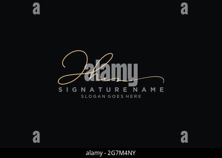 JH Letter Signature Logo Template elegante logo firmato simbolo modello icona vettoriale Illustrazione Vettoriale