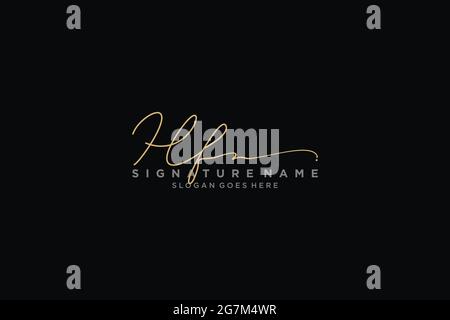 HF Letter Signature Logo Template elegante logo Logo simbolo modello simbolo icona vettoriale Illustrazione Vettoriale