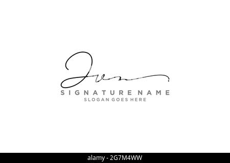 JV Letter Signature Logo Template elegante logo firmato simbolo modello icona vettoriale Illustrazione Vettoriale