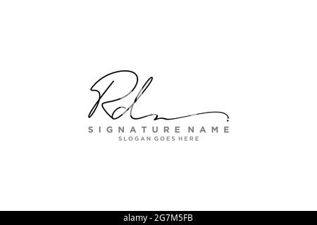 RD Letter Signature Logo Template elegante logo firmato modello simbolo icona vettoriale Illustrazione Vettoriale