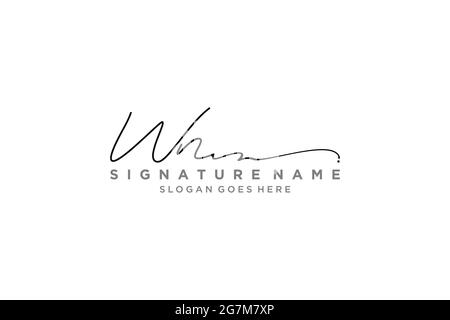 WN Letter Signature Logo Template elegante logo firmato simbolo modello icona vettoriale Illustrazione Vettoriale