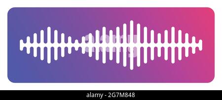 Design grafico con icone audio wave o soundwave. Illustrazione Vettoriale