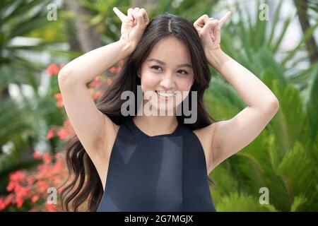 Cannes, Francia, 15 luglio 2020. Lucie Zhang partecipa alle Les Olympiades (XIII distretto di Parigi) durante il 74a edizione del Festival del Cinema di Cannes, il 14 luglio 2021, a Cannes, Francia. Foto di David Niviere/ABACAPRESS.COM Credit: Abaca Press/Alamy Live News Foto Stock