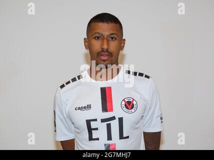 calcio, 3. Liga, 2021/2022, FC Viktoria Koeln, Sportpark Hoehenberg, presentazione della squadra alla nuova stagione di gioco, stampa di foto, Florian Heister Foto Stock