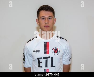 calcio, 3. Liga, 2021/2022, FC Viktoria Koeln, Sportpark Hoehenberg, presentazione della squadra alla nuova stagione di gioco, stampa di foto, Benjamin Hemcke Foto Stock