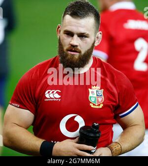Luke Cowan-Dickie dei Lions britannici e irlandesi dopo la partita della Castle Lager Lions Series al Cape Town Stadium di Città del Capo. Data immagine: Mercoledì 14 luglio 2021. Foto Stock