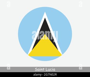 Bandiera del Circolo circolare di Santa Lucia. Icona banner pulsante circolare San Luciano. Vettore EPS Illustrazione Vettoriale