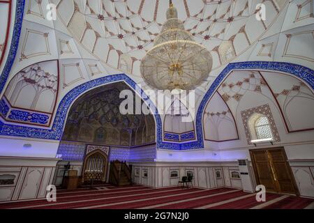 Moschea di Bolo Haouz, patrimonio dell'umanità dell'UNESCO, moschea del venerdì (Juma, Djuma) durante il periodo in cui l'emiro di Bukhara, Bukhara, Uzbekistan Foto Stock