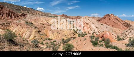 Skazka (fiaba) Canyon, vicino alla sezione meridionale del lago Issyk-Kul, Kirghizistan Foto Stock