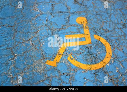 Parcheggio per disabili Foto Stock