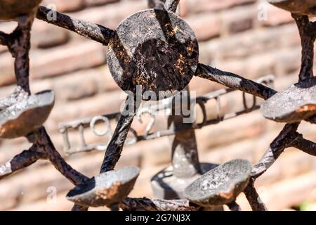 Primo piano per religiosi buddisti vecchi monumenti antichi dello Sri Lanka Foto Stock