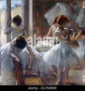 Degas. Dipinto intitolato 'i ballerini' di Edgar Degas (1834-1917), olio su tela, 1884/5 Foto Stock