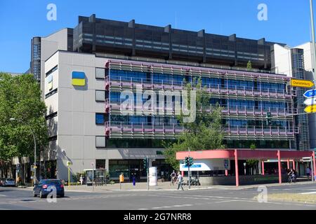 Costruzione di Deutsche Rentenversicherung a Berlino Foto Stock