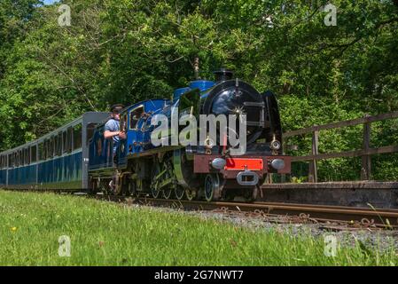 Il Laal Ratty a Beckfoot sul Ravenglass a Eskdale ferrovia a scartamento ridotto in Cumbria Foto Stock