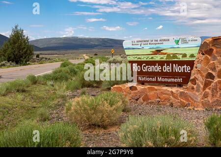 Cerro, New Mexico - Monumento Nazionale Rio Grande del Norte. Foto Stock