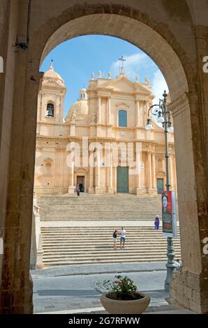 Cattedrale di Noto, Noto, Sicilia, Italia Foto Stock