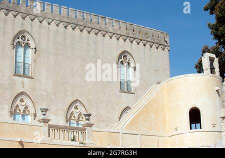 Palace Castello di Donnafugata, Venetian Neo-Renaissance, Province of Ragusa, Sicily, Italy Stock Photo