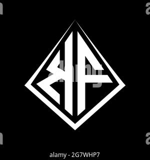 KF logo lettere monogramma con prisma forma modello vettore icona moderna Illustrazione Vettoriale